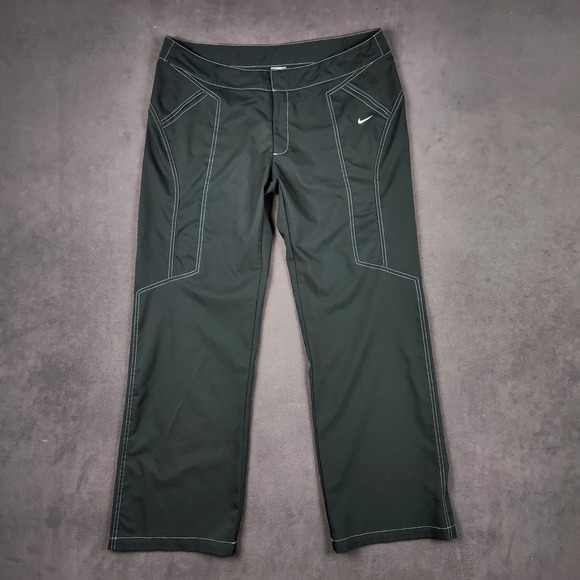Nike Pants - Nike Heritage Sportswear Bootcut Pants Womens XL Black Y2K Contrast Stitch